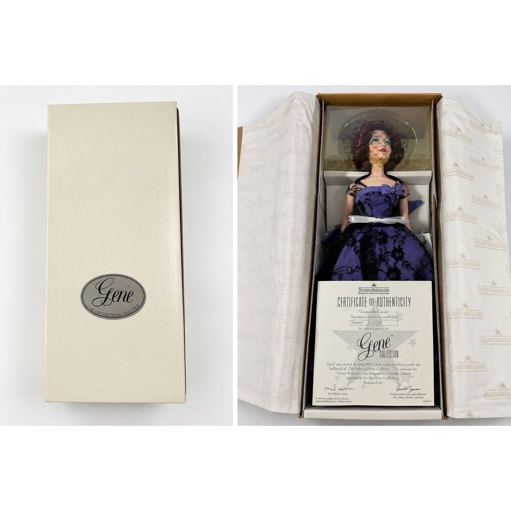 Gene Creme de Cassis Doll Ashton-Drake Galleries Mel Odom COA Original Box